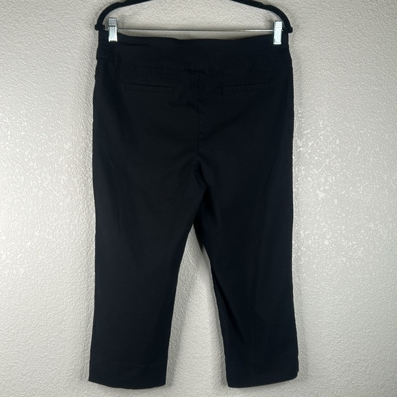 Zac & Rachel Black Pull On Classic Business Career Minimalist Pants Size 12 - Picture 4 of 6